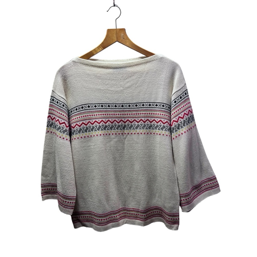 Vintage Fair Isle Sweater – Made in Canada – Size Small